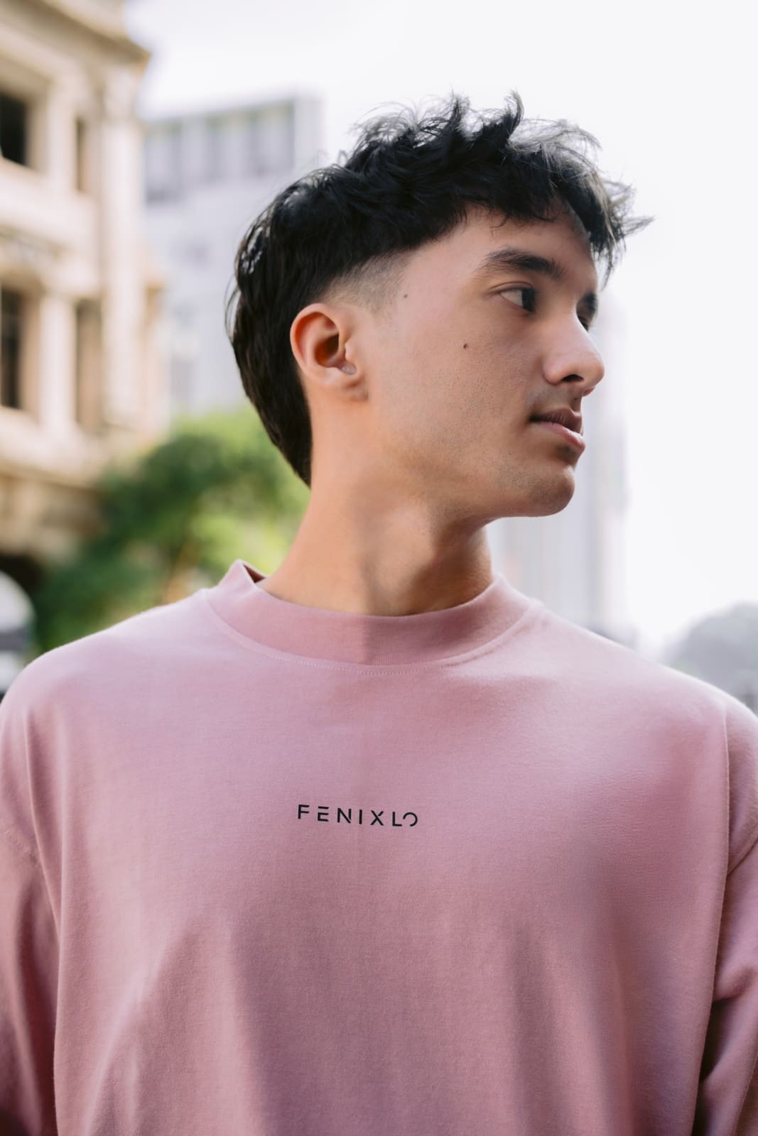 FENIXLO pink crew neck tee