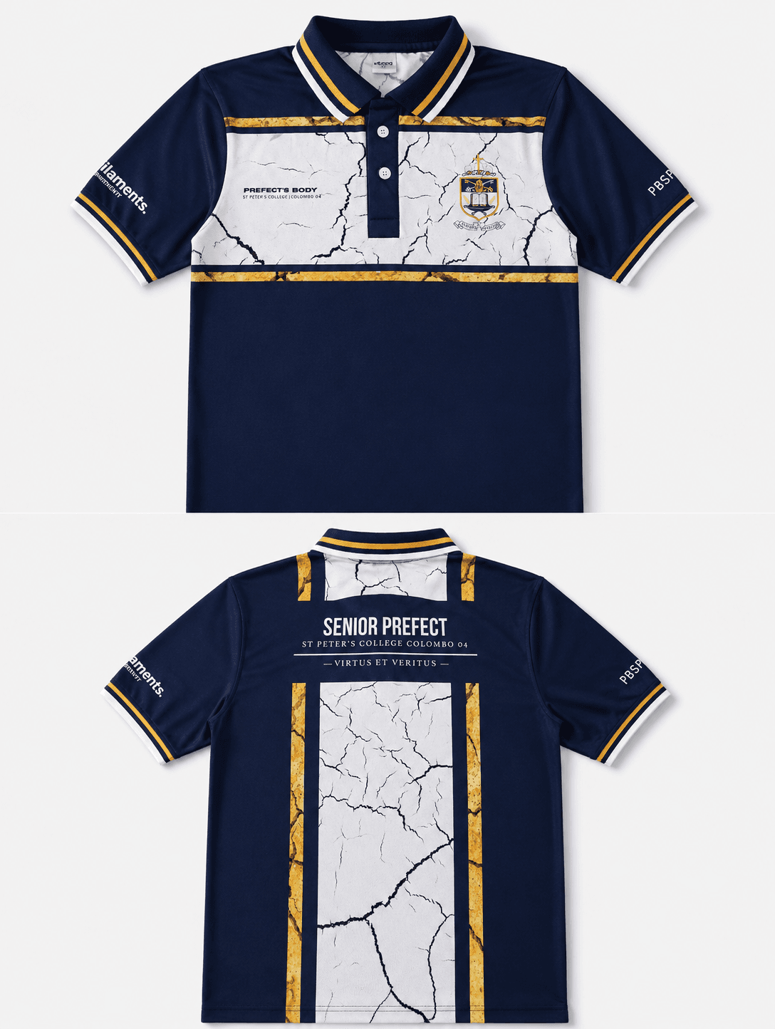 St Peter's College Colombo senior prefect sublimated polo