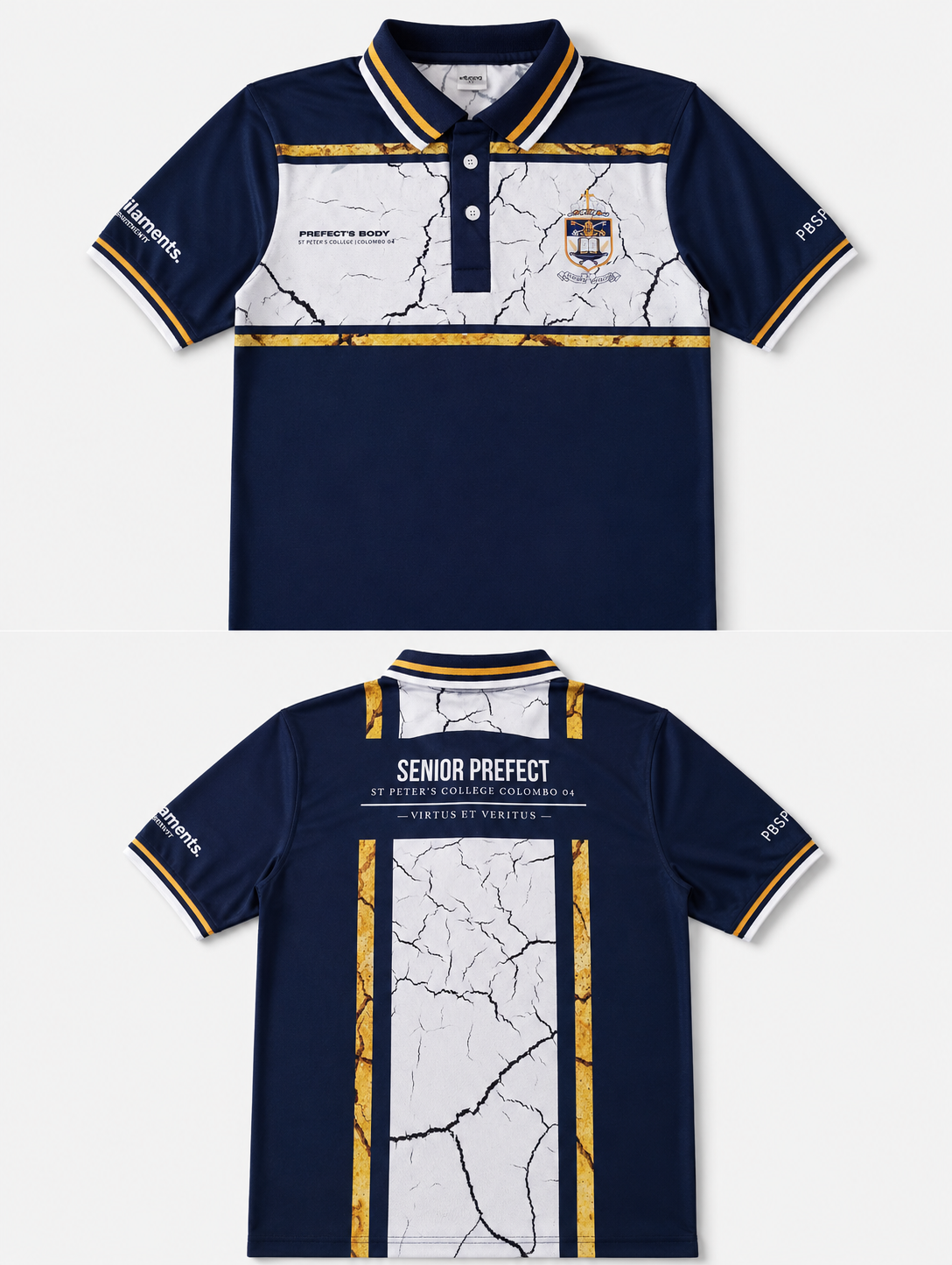 St Peter's College Colombo senior prefect sublimated polo